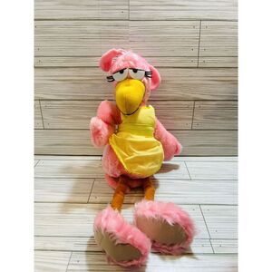 Shoe Comic Roz Pink Flamingo Plush Stuffed‎ Animal Tags 1983 Made in Korea 14"